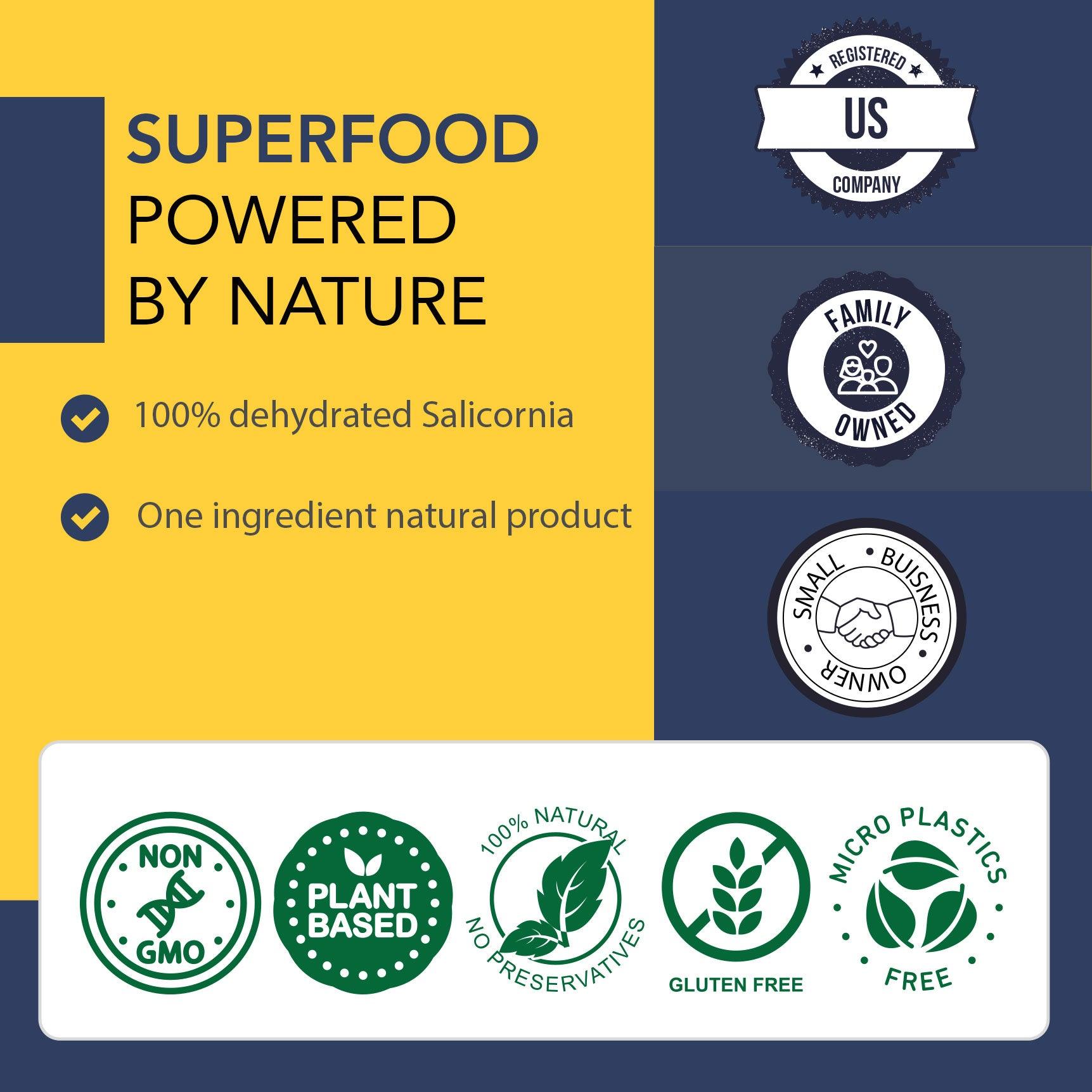 Green Salt is Superfood powdered by Nature. Green Salt is plant based, 100% natural, Gluten free, Micro plastic free, Non GMO, No preservatives, No chemical.